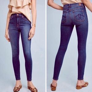 Anthropologie Level 99 Tanya Ultra High Rise Dark Skinny straight Jeans Size 30